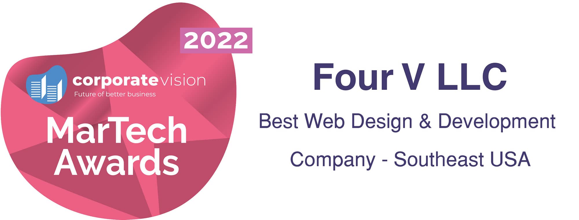 Four V LLC - 2022 MarTech Awards Winners Logo West Virginia Web Design Company